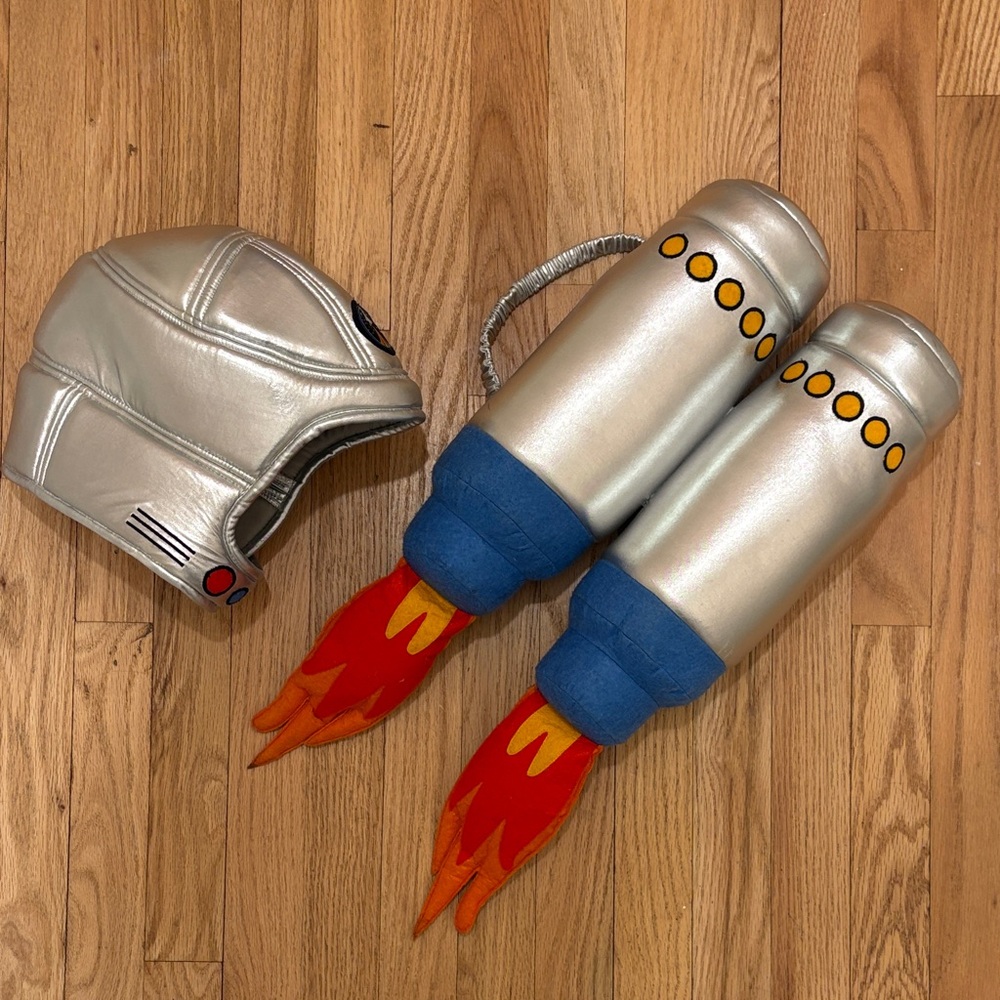Hanna Andersson Silver Astronaut Costume Set